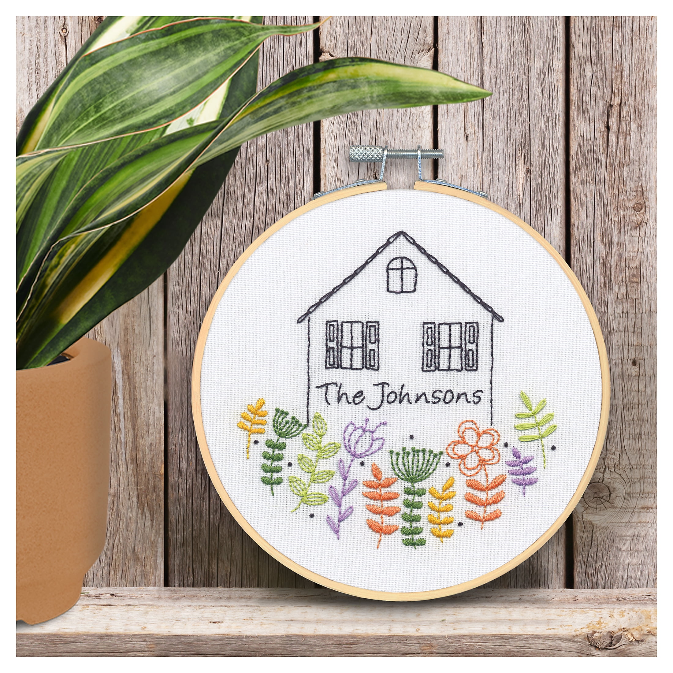 Dimensions Welcome Home Embroidery Kit, 6" Diameter