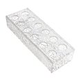thumbnail image 1 of Jarrón de flores rectangular, maceta, jarrón de arte, jarrón largo transparente con agujeros, arreglo floral, soporte para plantas para escritorio, 30cmx10cmx6.5cm Soledad florero de acrílico, 1 of 9
