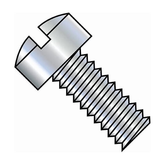 3/8"-16 x 2 in Slotted Fillister Machine Screw, Zinc Plated Steel, 400 PK