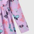 thumbnail image 5 of JUMEYU Little Girls Cotton Long Sleeve Cartoon Appliques Summer Casual Dress 7T 8T (Purple,7-8 Years), 5 of 8