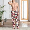 thumbnail image 6 of Lsque Rocket Pattern Print Men's Pajama Pants, Lounge Pant - Comfortable Home Wear,Elastic Waistband, Stylish Design-Large, 6 of 9