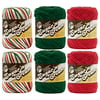 Variety Assortment Lily Sugar'n Cream Yarn 100% Cotton Solids and Ombres Holiday Bundle (6-Pack) Medium #4 Worsted
