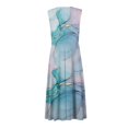 thumbnail image 4 of Robes d'Été pour Femmes, Jolies Robes Décontractées à Fleurs à Col en V Sans Manches, Robes Maxi, Robes Fluides pour Femmes, 4 of 5
