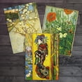thumbnail image 2 of Vincent Van Gogh Perenboompje Butterflies Courtesan Roses Portrait Cafe Fine Art Greeting Card Pack of 6, 2 of 5