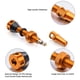 thumbnail image 2 of 1 Par Válvula Presta para Bicicleta Carretera CNC Aluminio 40mm Neumático Sin Cámara () Naranja, 2 of 4