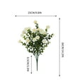 thumbnail image 3 of Artificial Camellia Wedding Bouquet - Realistic Plastic Silk Fake Flower Bridal Bouquet for Home Decor, Bridal Shower Centerpiece (14.2x9.8in White)​, 3 of 5
