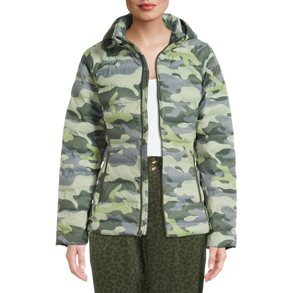 Time and Tru - Time and Tru Women's Packable Stretch Puffer Jacket ...