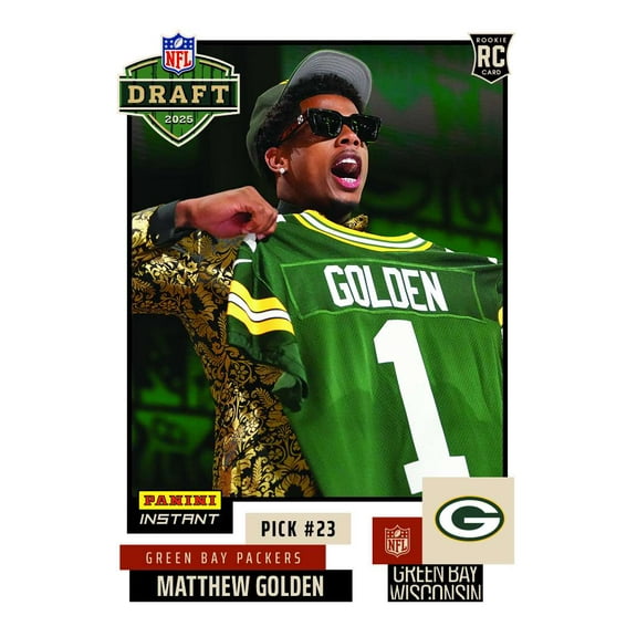 NFL 2025 Instant Draft Night Football Matthew Golden #12 (Rookie)