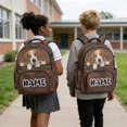 thumbnail image 5 of Xixirimido Custom Name 17" School Backpack for Boys Girls Multi-pocket Bookbags Elementary High School Bookbag Daypacks School Bag for Students Dachshund Dog Daisy Print, 5 of 8