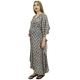 thumbnail image 4 of Bimba Moms Multicolour Drawstring Maxi Dress Kimono Sleeve Maternity Kaftan-8, 4 of 6