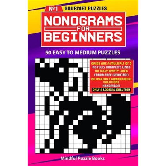 Pre-Owned Nonograms for Beginners : 50 Easy to Medium Puzzles