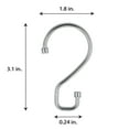 thumbnail image 4 of Bath Bliss 12-Count Zinc Alloy Shower Curtain Rings in Chrome, 4 of 6