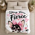 thumbnail image 5 of Cute Chihuahua Dog Lover Heart Sunglasses Stay Tiny, Playful Pet Portrait Pattern, Warm Flannel Blanket for Living Room and Reading Nook, Dog Moms Christmas Gift, Pet Lover Home Decor, 5 of 9
