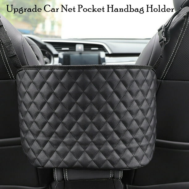 Upgraded Car Net Pocket Handbag Holder Between Seat Storage Organizer