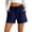 Navy, variant on Diufon Womens Linen Shorts Plus Size High Waist Drawstring Shorts Summer Beach Vacation Shorts with Pockets