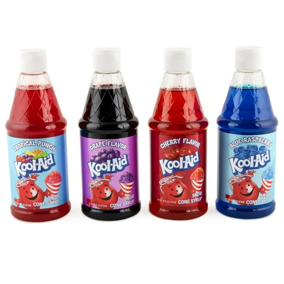 Kool-Aid 16-oz Snow Cone Syrup, Assorted Flavour 4 Pack