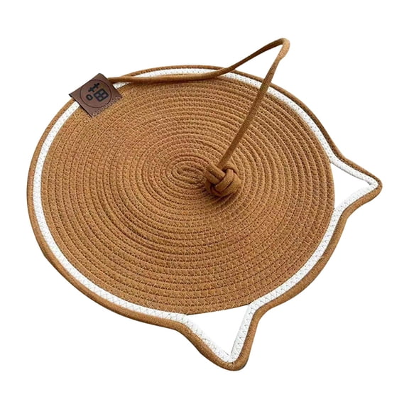 Almohadilla Rascadora para Gatos, Nido Rascador para Gatos con Bola, Sofá Multifuncional, Tablero Rascador Transpirable para Gatos, Alfombrilla para R Marron oscuro