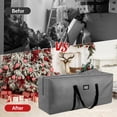 thumbnail image 4 of Yexmas 3 Pack Large Christmas Tree Storage Bag,Fits up to 7.5 ft Artificial Trees,Christmas Wreath Garland Storage Bag,Christmas Ornament Storage Box,Reinforced Handles & zipper,Green, 4 of 7