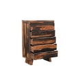 thumbnail image 4 of 36" Dark Brown Solid Wood Live Edge Five Drawer Standard Chest, 4 of 8
