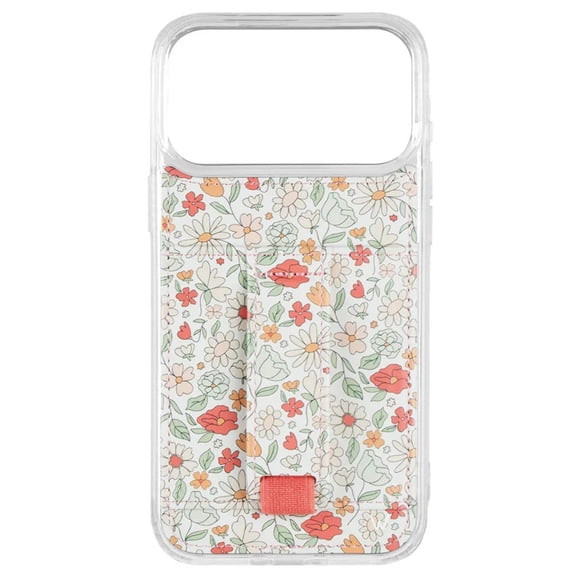 Walli Cases iPhone 17 Pro Phone Case with Wallet and Finger Strap - Blossom Bliss