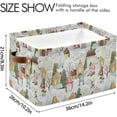 thumbnail image 4 of GZHJMY Storage Basket Cartoon Gnomes Christmas Foldable Canvas Laundry Baskets Bin Waterproof Inner Layer with Sturdy Handles for Toy Nursery Blanket Clothes 2 Pack, 4 of 7