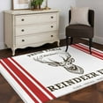 thumbnail image 4 of Christmas Reindeer Head Area&nbsp;Rug 4x6ft Red Striped Farm Animal Winter Non-Slip&nbsp;Washable Square&nbsp;Rugs Soft Felt Indoor Floor Mat for Bedroom Kitchen Living Room Bathroom, 4 of 9