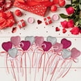 thumbnail image 2 of 12Pcs Mother's Day Glitter Red Pink Puffy Heart Picks Foam Heart Picks Sparkly Sticks for Wedding Flower Arrangements Floral Bouquet Home Holiday Party Crafts Supplies Decorations, 2 of 5