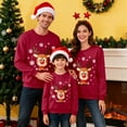 thumbnail image 2 of SGMVNU Chandails en Molleton de Noël Assortis pour la Famille 2025 Lettres Imprimées Graphiques Xmas Col Rond Manches Longues Chandail-Over (Enfants, Rouge, 2-3 Ans), 2 of 7