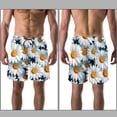 thumbnail image 3 of luoweisi Men's Beach Shorts Quick Dry Swim Trunks with Mesh Lining Daisy L, 3 of 5