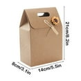thumbnail image 3 of Gift Bags With Handles Brown Paper Bulk For Wedding Party Favor Grocery Shopping Retail Merchandise Medium Kraft Paper Sacks Gift Box Birthday Gift Bag, 3 of 6