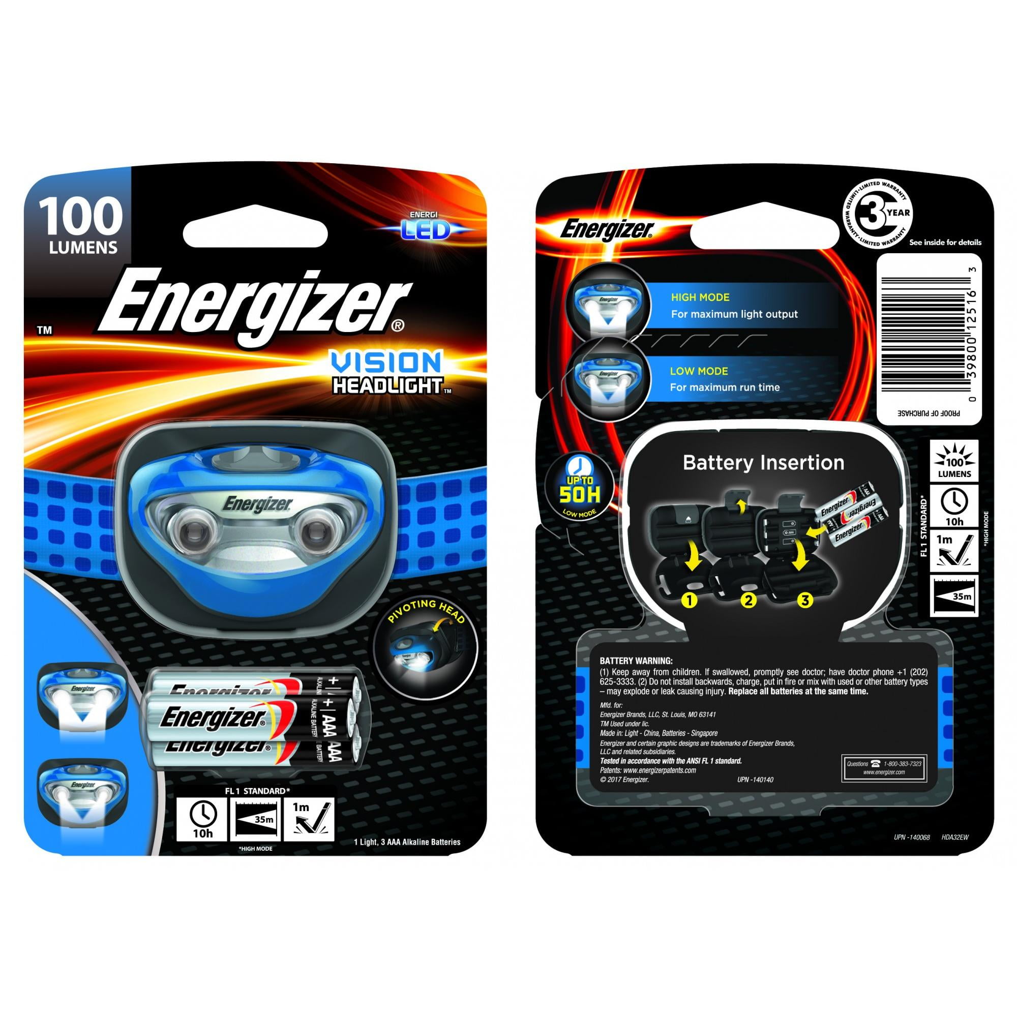 Energizer Vision HD Headlamp (Batteries Included) BrickSeek