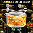 thumbnail image 5 of WantJoin 10QT Stainless Steel Pressure Cooker with Spring Valve Safeguard Devices, Induction & Gas Cooker Compatible, 5 of 8