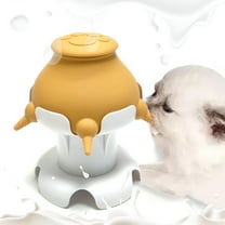 Hovmgk Puppy Feeder Bottle, Silicone Nursing Feeder for Newborn Puppies, 5 Nipples with Suction Cup, Safe Food-Grade Material, Easy to Clean Puppy Milk Replacement Feeder for Multiple Puppies