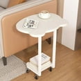 thumbnail image 5 of Panda Shaped End Table Round,C Shaped Couch Tray End Tables,Sofa Side Tables with Wheels, C Shaped Side Table for Living Room,Bedroom,Hospital and Small Space,White & Black, Portable Mobile Desk Side, 5 of 6