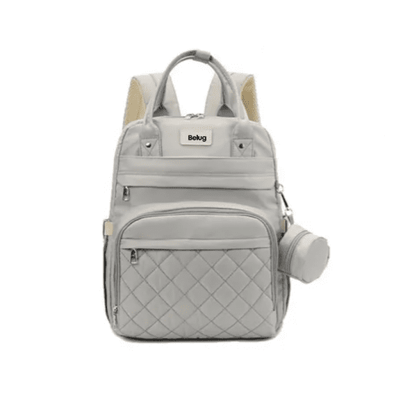 Pañalera Mochila de Bebé 7 Pzs Belug Gris