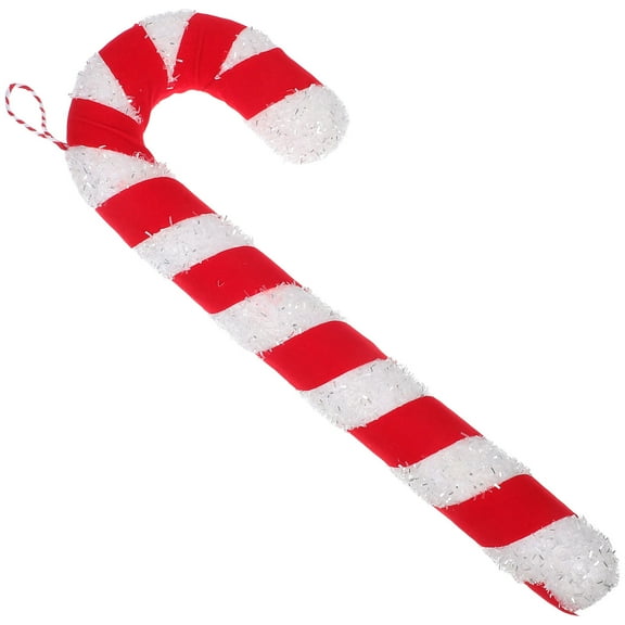 TEHAUX Red and White Foam Candy Cane Ornaments with Ribbon Hanging Strings for Christmas Tree Decoration and Holiday Home Decor