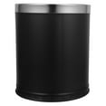 thumbnail image 5 of Hytrove Stylish Black Dual Layer Stainless Steel Trash Can for Office Bathroom and Bedroom, 5 of 8