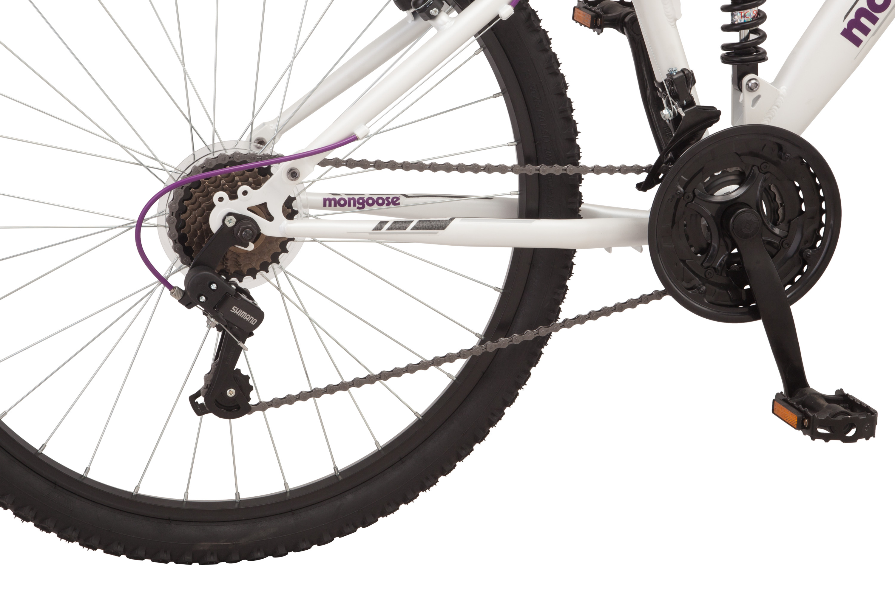 Mongoose Ledge 2.1 Mountain Bike, 26-inch wheels, 21 speeds, womens frame, white - image 4 of 7