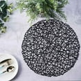 thumbnail image 2 of Efavormart 6 Pack 15" Black Round Woven Vinyl Placemats Non Slip Dining Table Placemats For Wedding Events Birthday Party, 2 of 5