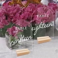 thumbnail image 4 of Clear Acrylic Wedding Table Sign with Wooden Base Smooth Edge Widely Used DIY Acrylic Board Holiday Party Decoration, 4 of 8