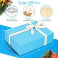 thumbnail image 2 of chalian Gift Box, 13 x 10 x 4 inch Large Blue Gift Box with Magnetic Lids for Birthday Gifts Contains Card, Ribbon, Shredded Paper Filler, Luxury Gifts Boxes for Groomsman Proposal Gifts, 2 of 14