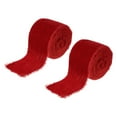 thumbnail image 1 of Uxcell Ruban en Velours 2 Pouces, 2 Rouleaux 6 Yards Frange Effilochée pour Emballage Cadeau et Invitations de Mariage, Rouge, 1 of 7