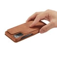 thumbnail image 5 of Dteck Folio Wallet Case For Samsung Galaxy Note 20 / Note 20 5G, Lightweight PU Leather Magnetic Flip Stand Case Hard Protective Cover,Brown, 5 of 9