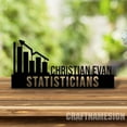 thumbnail image 4 of Craftnamesign Custom Wooden Statistician Desk Name Plate, Statistics Professor Metal Nameplate, 4 of 5