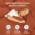 thumbnail image 4 of CGK Linens Extra Soft Pillowcases Set of 4 - King Size Hotel Luxury Breathable & Cozy 4-Piece Pillow Covers, Terracotta, 4 of 7
