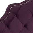 thumbnail image 3 of SAFAVIEH Arebelle Rustic Glam Tufted Headboard with Nail Heads, King, Aubergine, 3 of 4