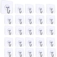 thumbnail image 1 of 20PCS Transparent Adhesive Hooks, Kitchen Wall Hook with Stainless Hooks Utility Bath Towel Ceiling Hooks, 1 of 5