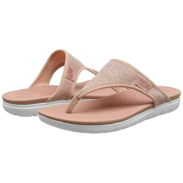 FitFlop FitFlop Womens Uberknit Toe Thong Sandals Fabric Split Toe Beach Slide Sandals