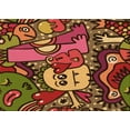 thumbnail image 1 of Ahgly Tapis Rectangulaire Lavable en Machine Intérieur Rouge Safran, 4 Pieds x 6 Pieds, 1 of 7