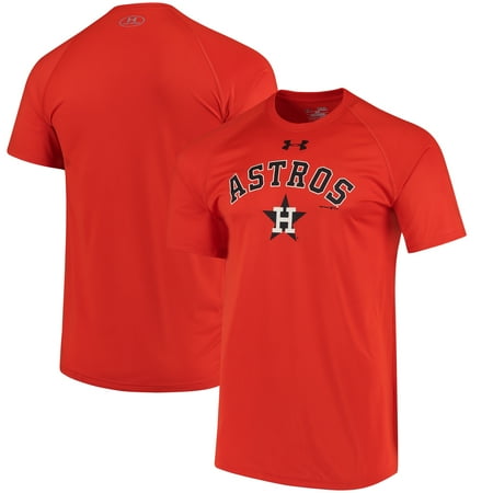 Raglan Performance Tee - Men's Under Armour Orange Houston Astros Tech Performance Raglan Sleeve T-Shirt